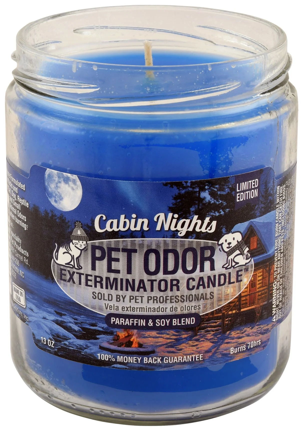 Pet Odor Exterminator Candle, Cabin Nights, 13 oz - Pet's Shop