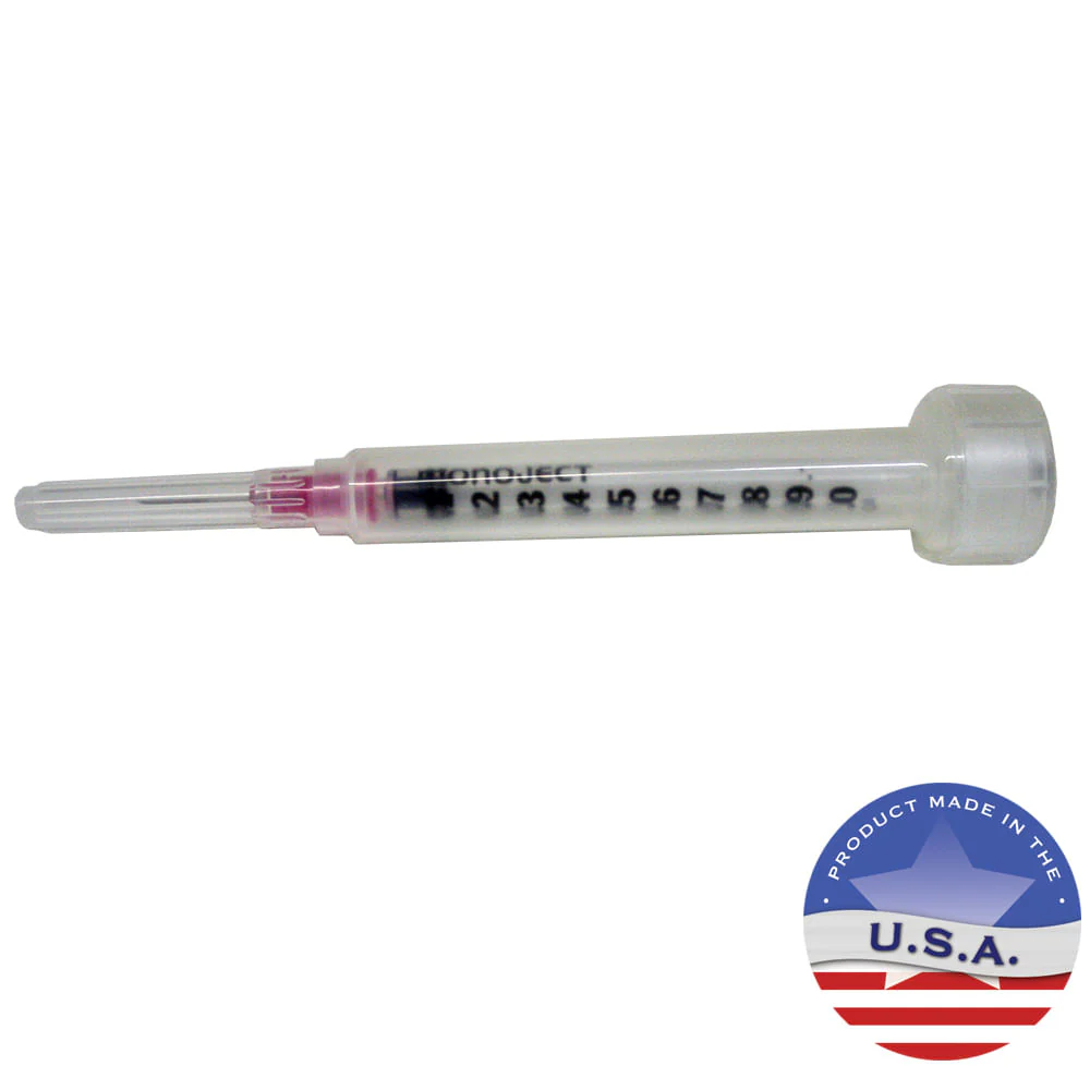 Rx Monoject Tuberculin (TB) Syringe with Needle - Pet's Shop