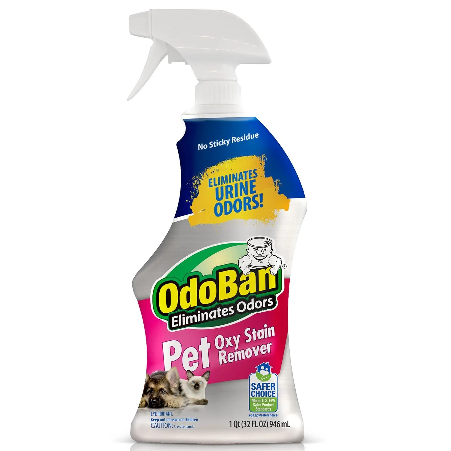 OdoBan Pet Oxy Stain Remover, Ready-to-Use Spray, 32 oz - Pet's Shop