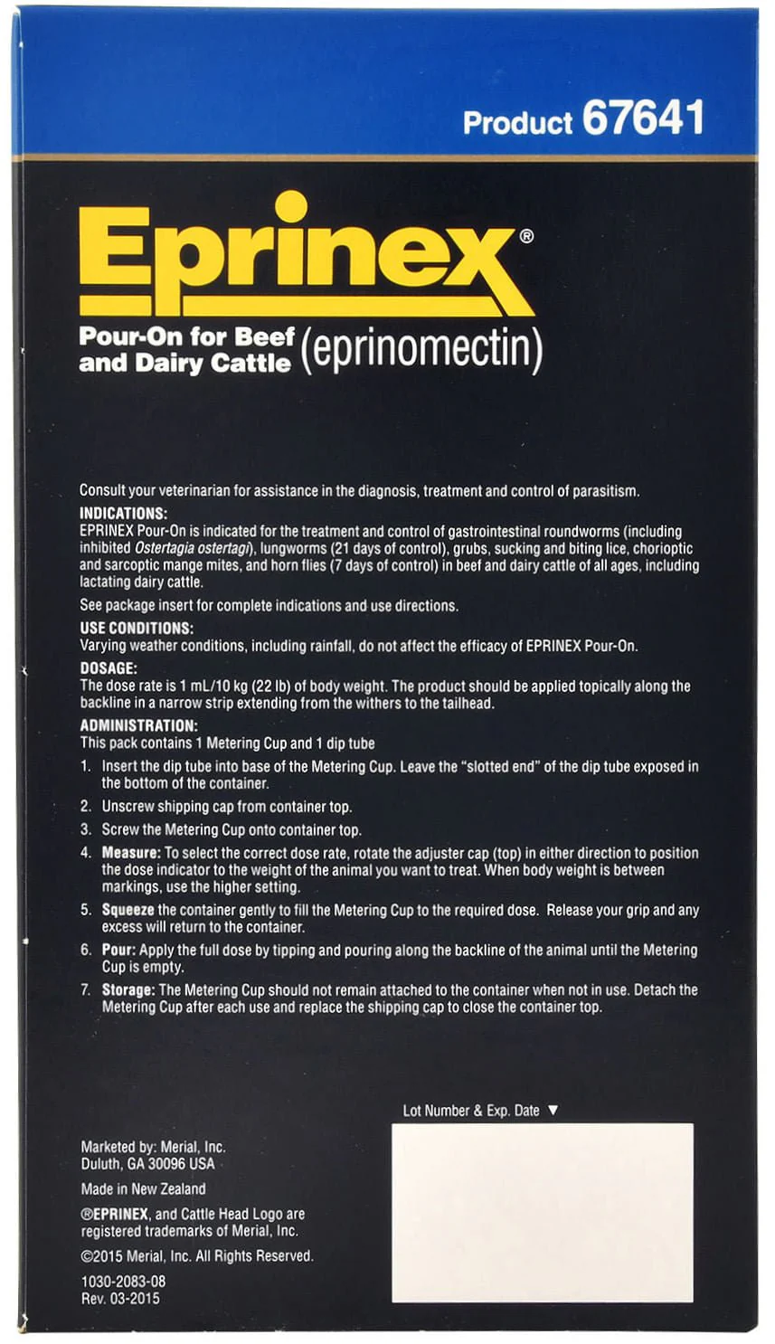 Eprinex Pour-On Cattle Wormer - Pet's Shop