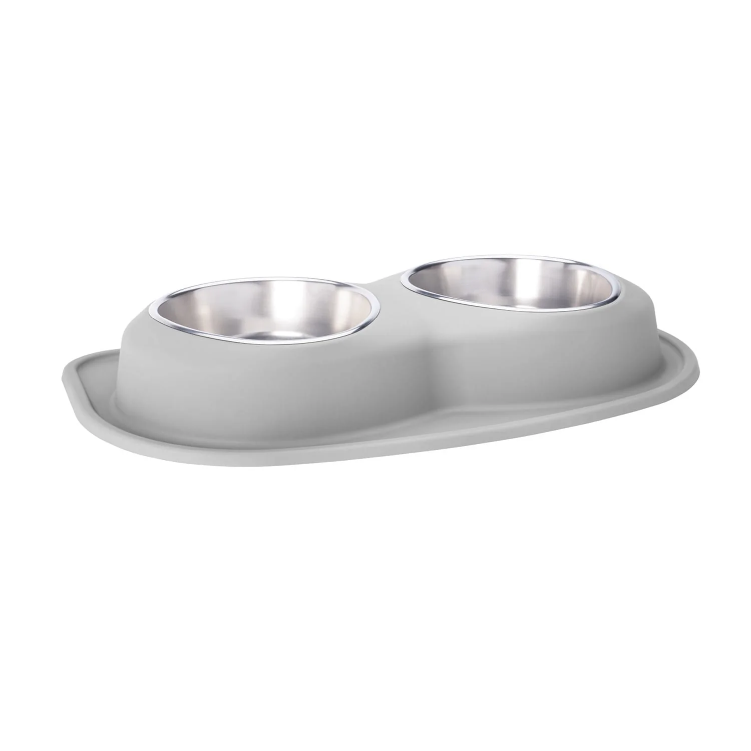 WeatherTech Double Low Pet Feeding System, Stainless Steel - Pet's Shop
