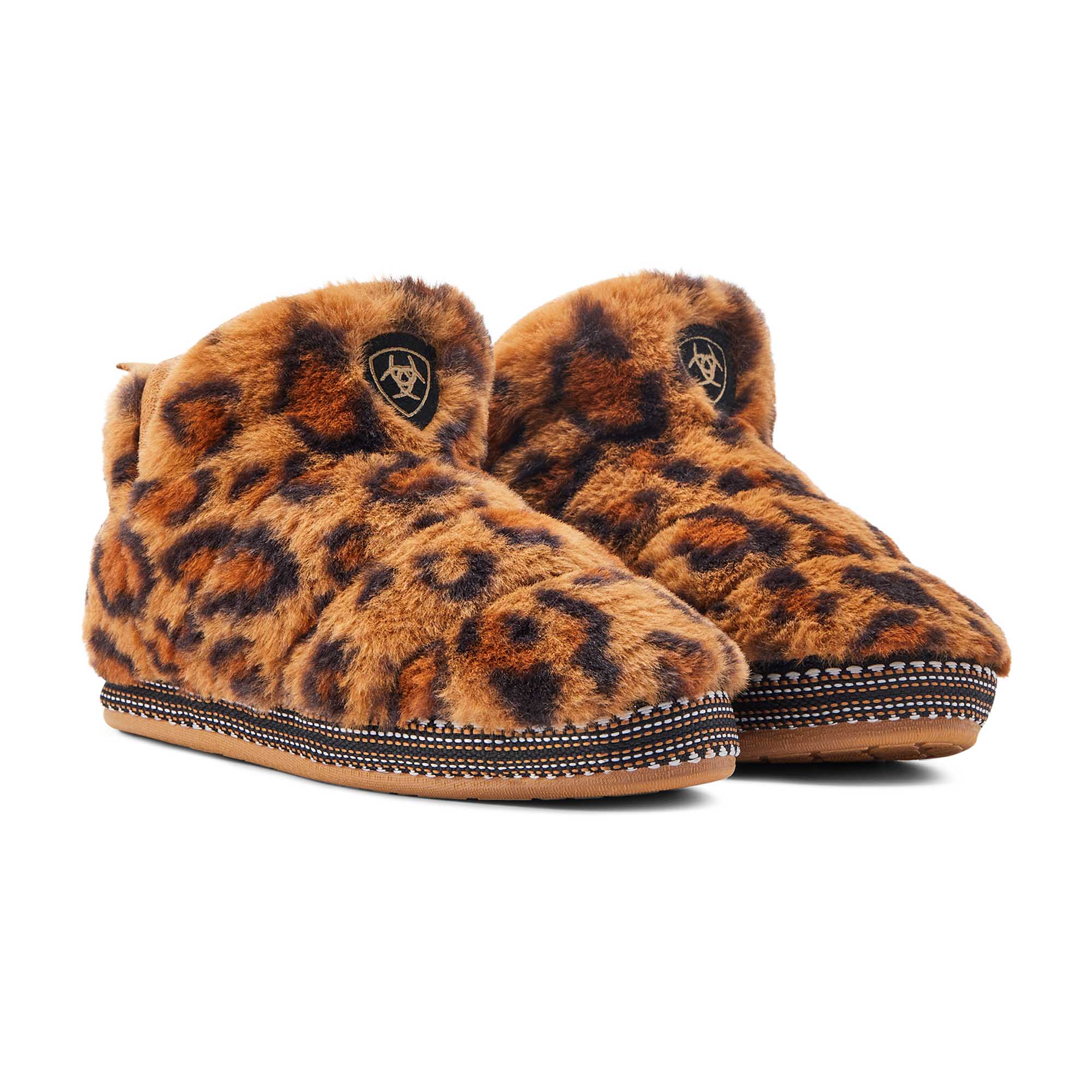 Ariat Women's Bootie Slipper, Dark Leopard - Pet's Shop