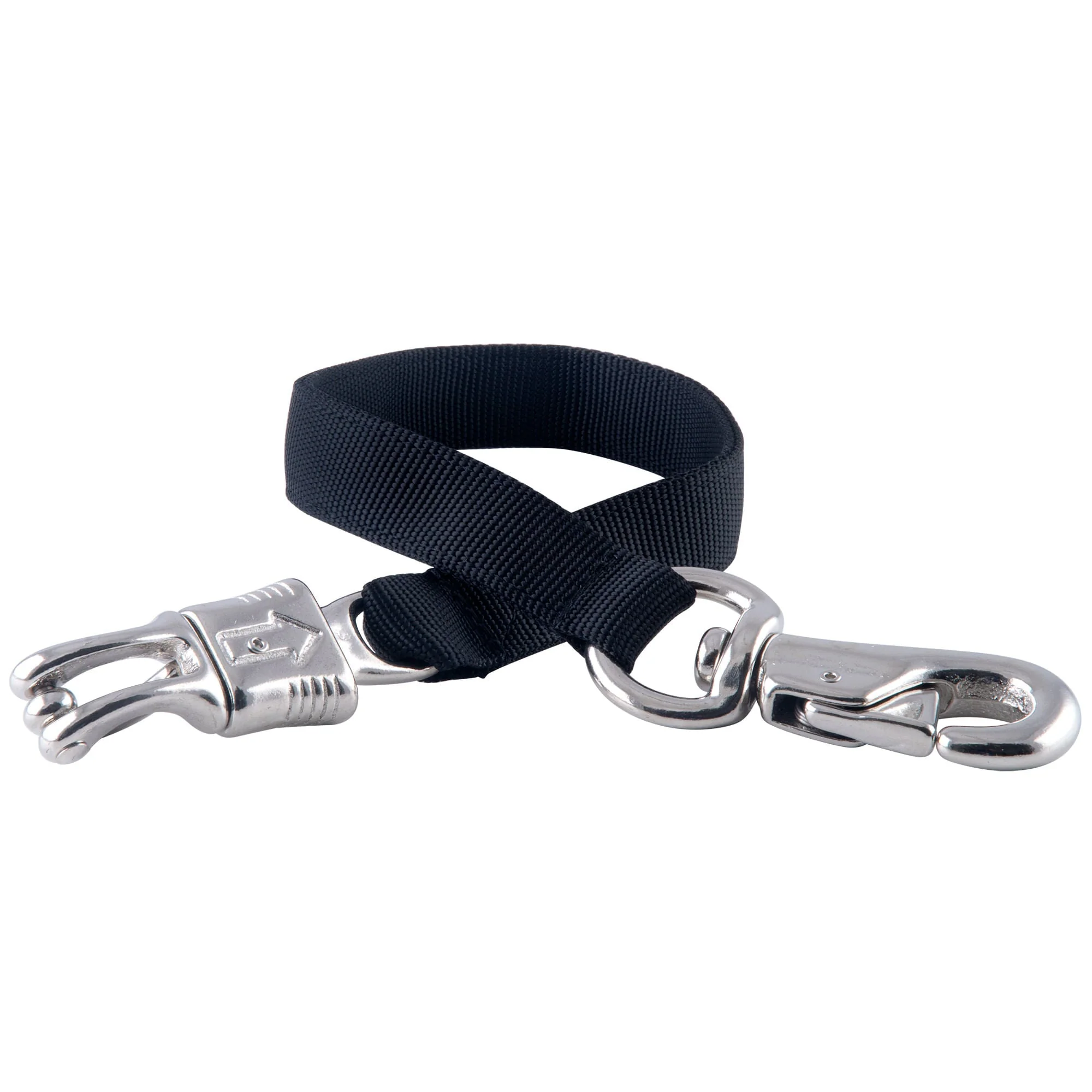 Nylon Trailer Tie with Bull Snap & Panic Snap, 2' - Pet's Shop