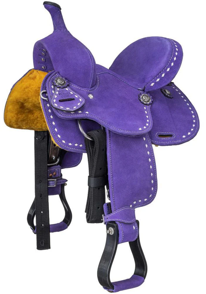King Series Youth Stratford Suede Barrel Saddle - Pet's Shop