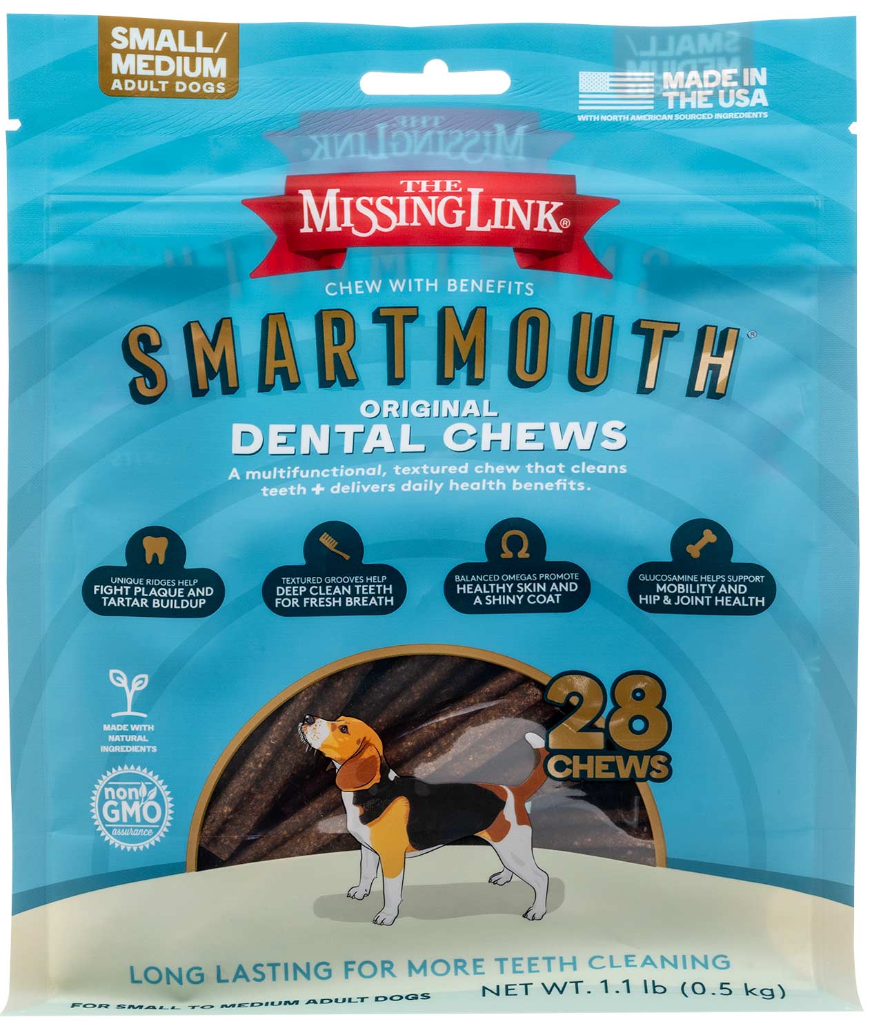Smartmouth 7-in-1 Dental Chews for Dogs, S/M, 28 ct - Pet's Shop
