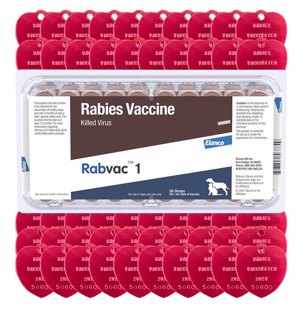 RabVac 1 Rabies Vaccine Kit with Tags - Pet's Shop