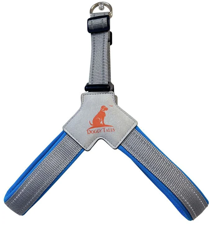 Doggy Tales Step In V Harness, Blue - Pet's Shop