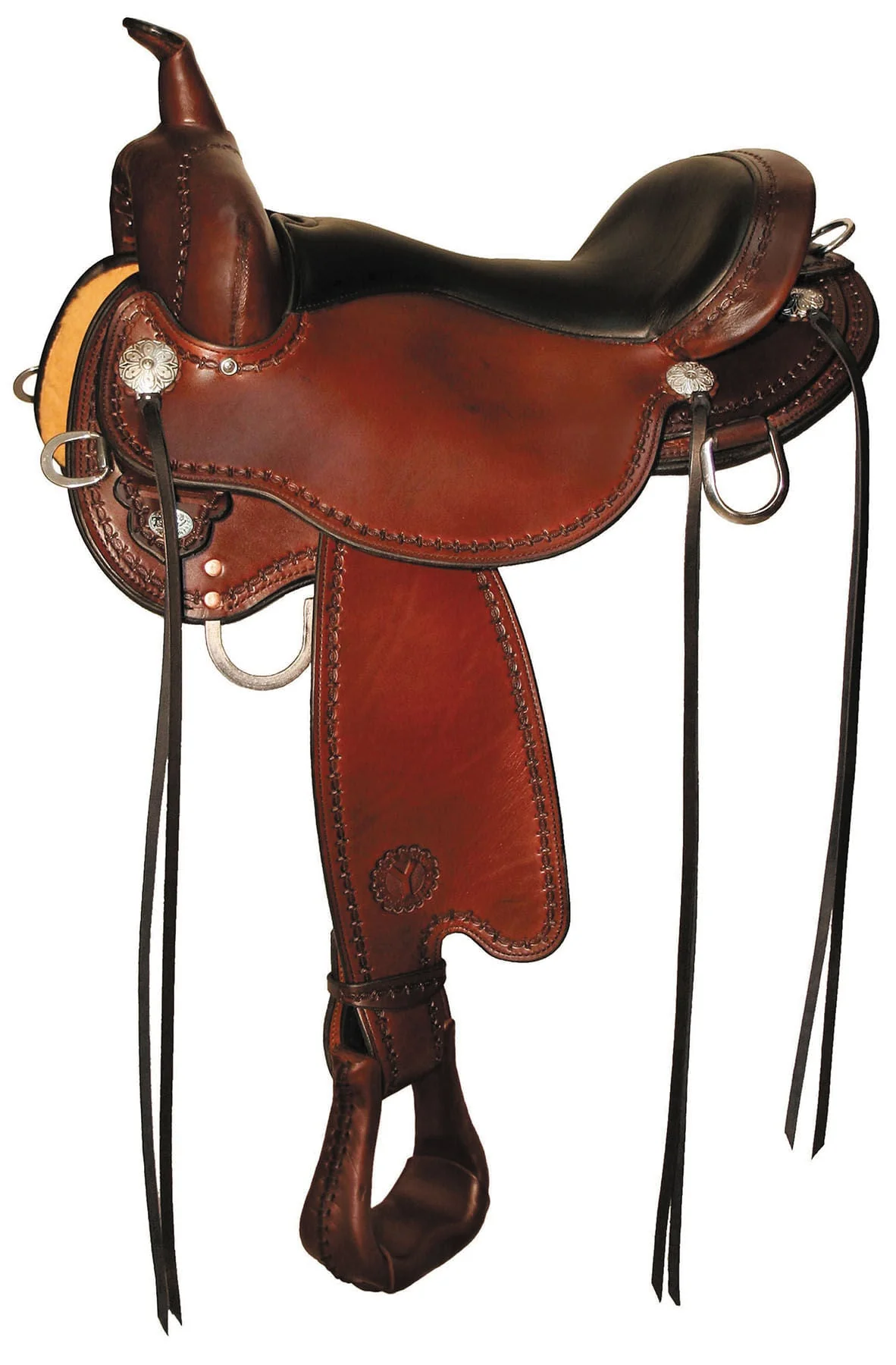 Circle Y River Flex2 Trail Saddle, Wide, Regular Oil - Pet's Shop