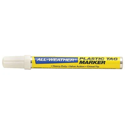 ALL-WEATHER Plastic Tag Marker, White Ink - Pet's Shop