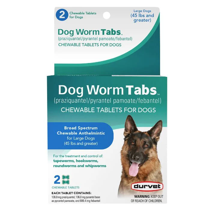 Dog Worm Tabs, Chewable Tablets - Pet's Shop