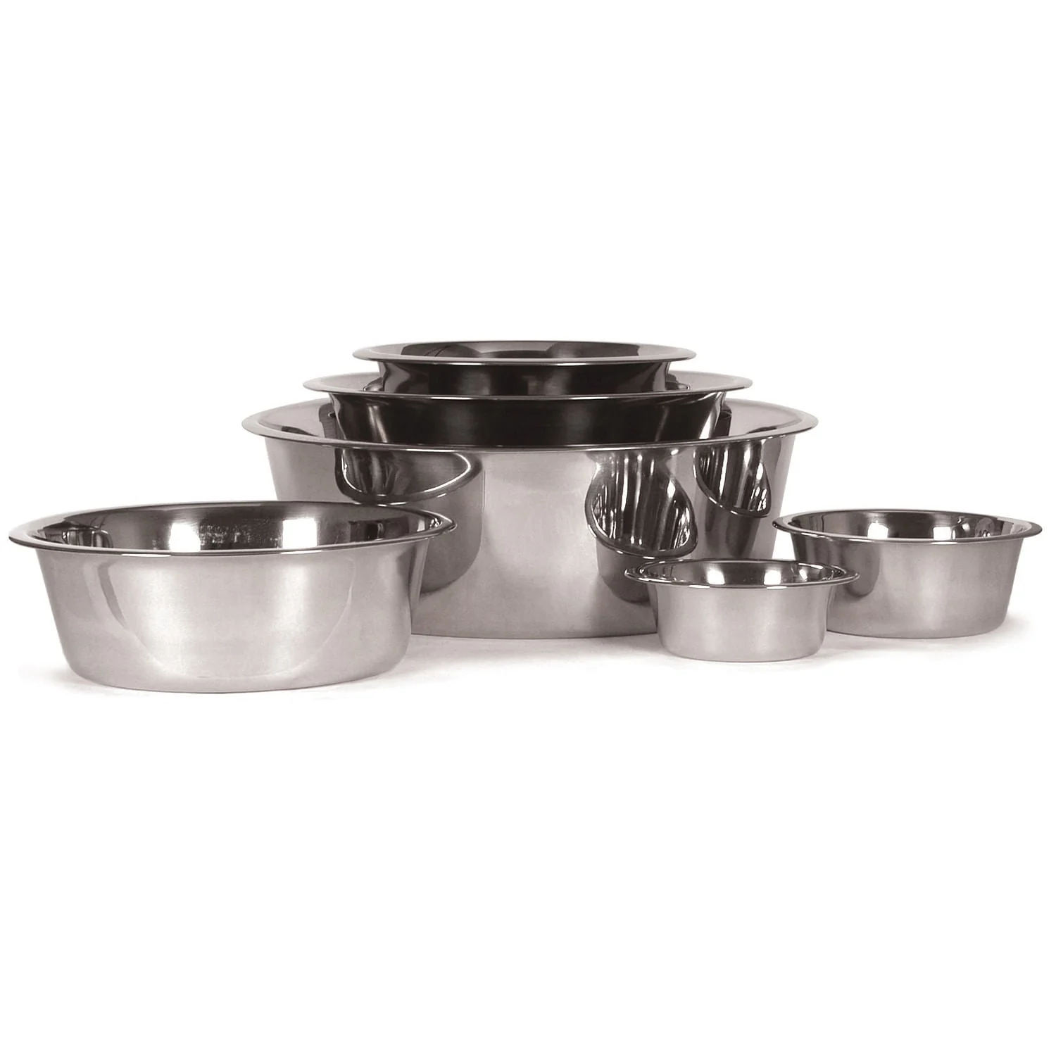 Standard-Weight Stainless Steel Food & Water Pet Bowls - Pet's Shop