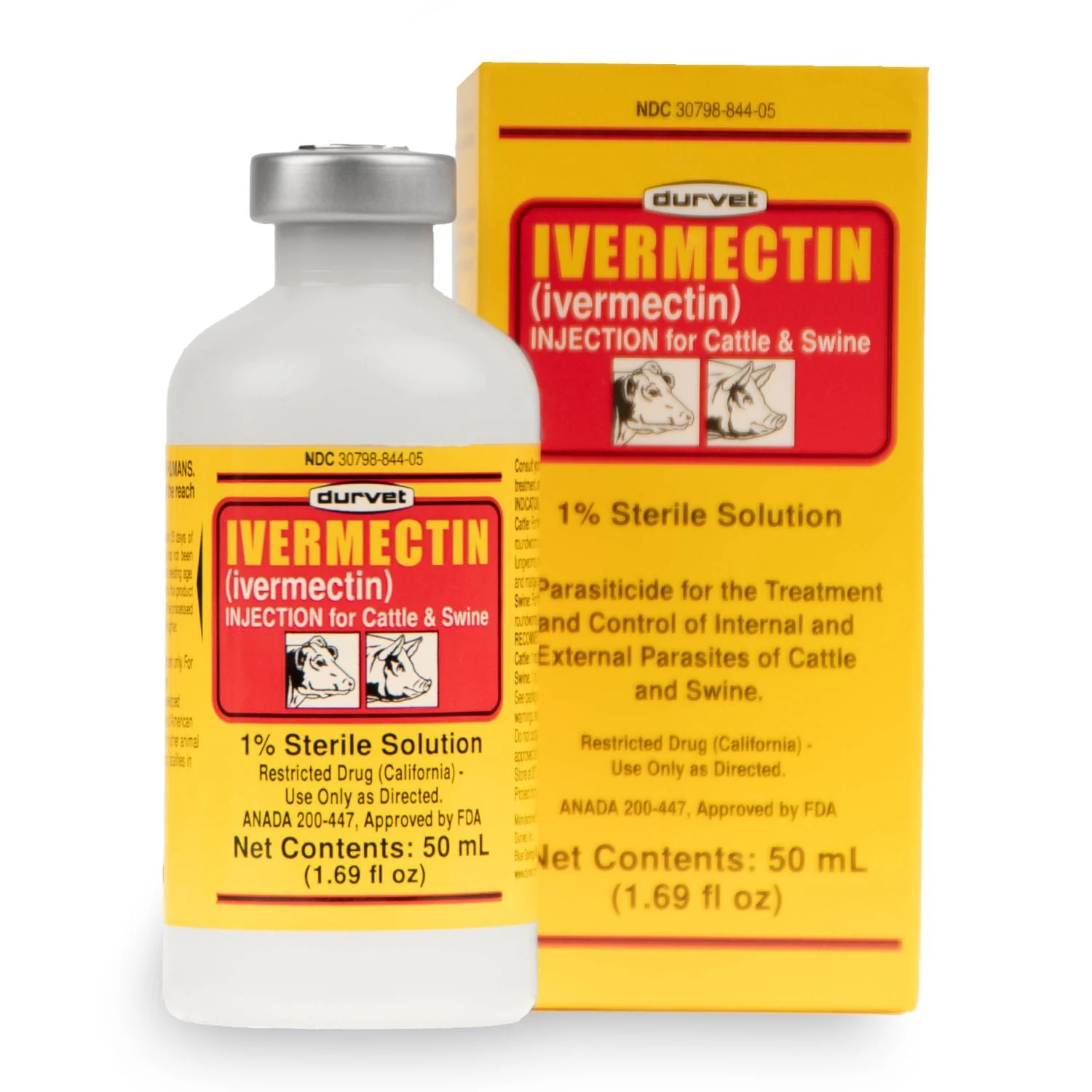 Durvet 1% Ivermectin Injection, Cattle and Swine Dewormer - Pet's Shop