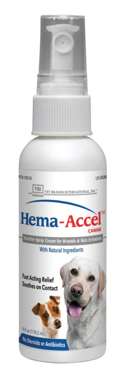 Hema-Accel Canine All Natural Wound Care Spray, 4 oz - Pet's Shop