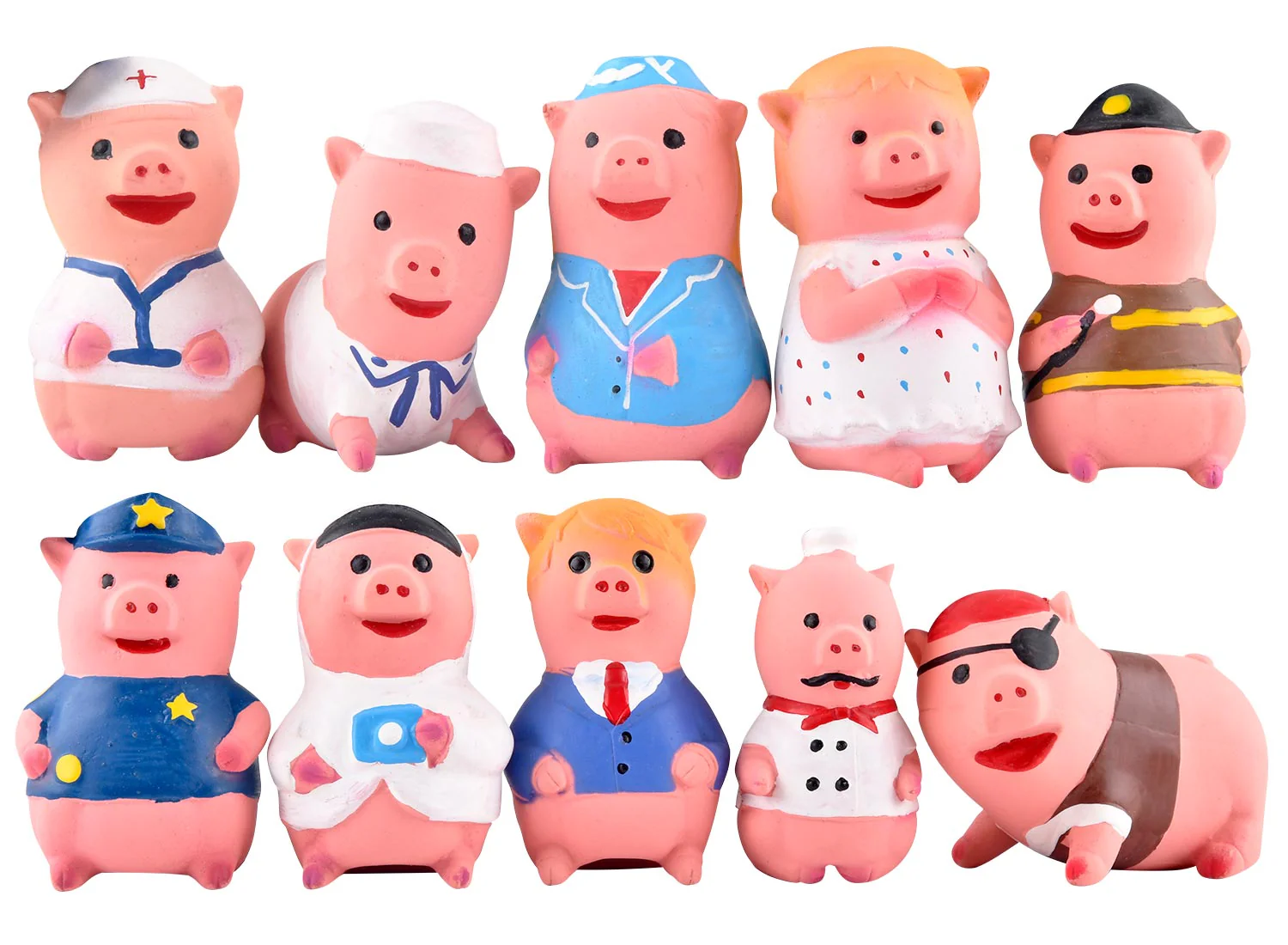 Little Piggies Latex Squeaker Dog Toys, Assorted, Each - Pet's Shop
