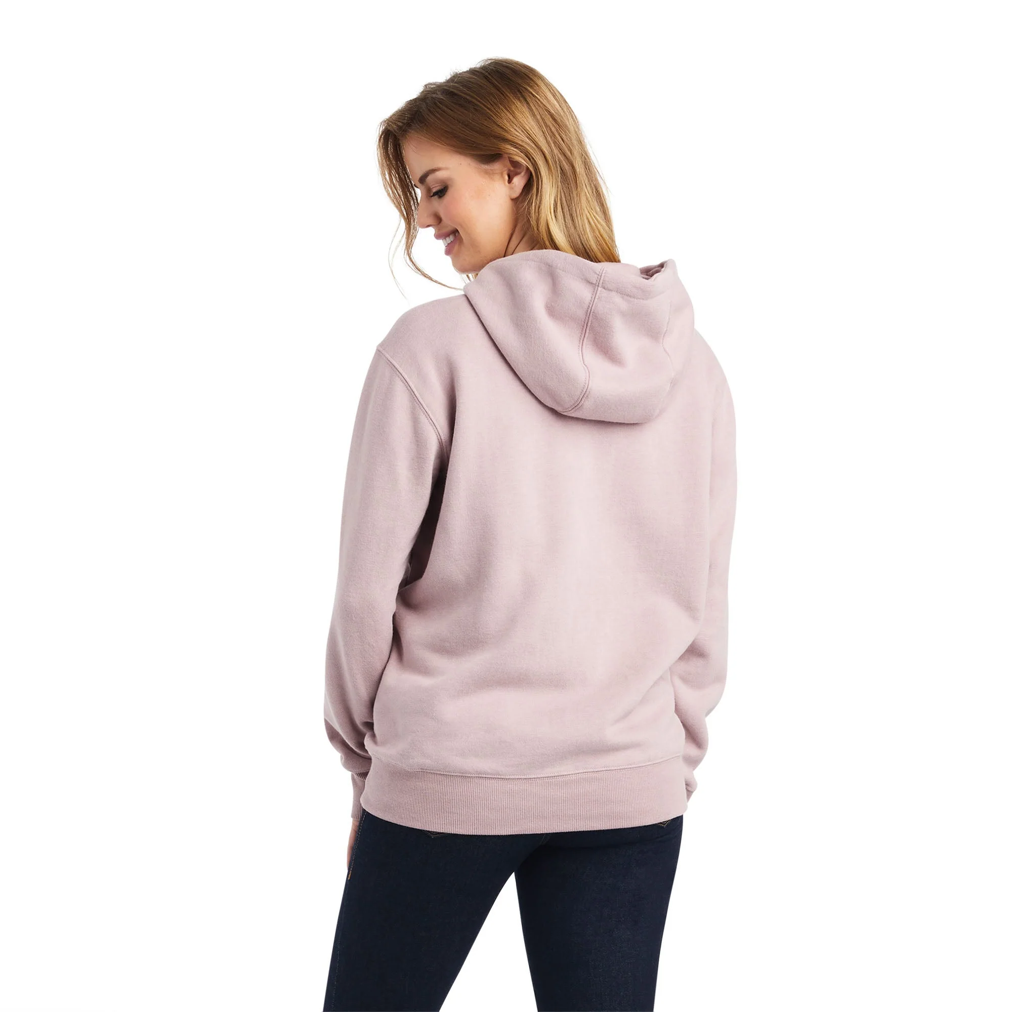 Ariat Women's Real Sequin Logo Hoodie, Rose Heather - Pet's Shop