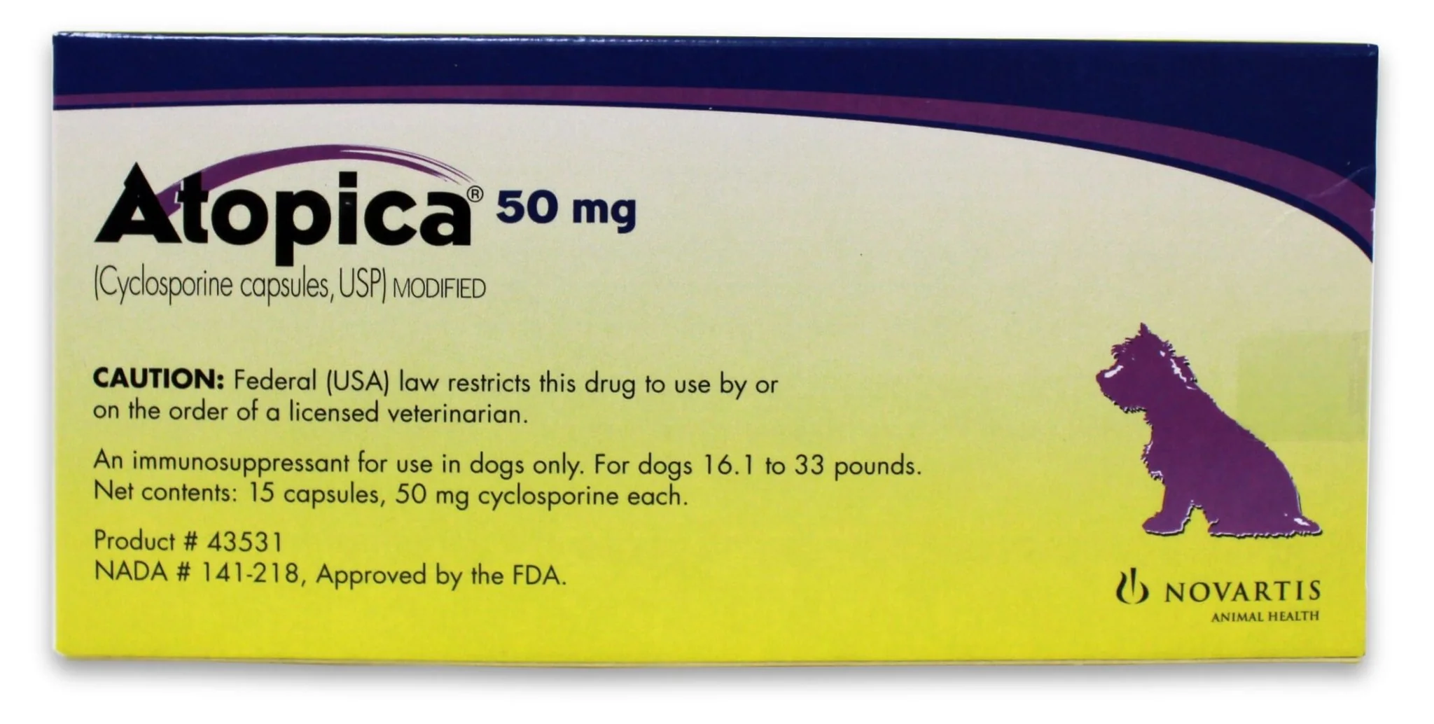 Rx Atopica (cylosporine) Capsules for Dogs - Pet's Shop