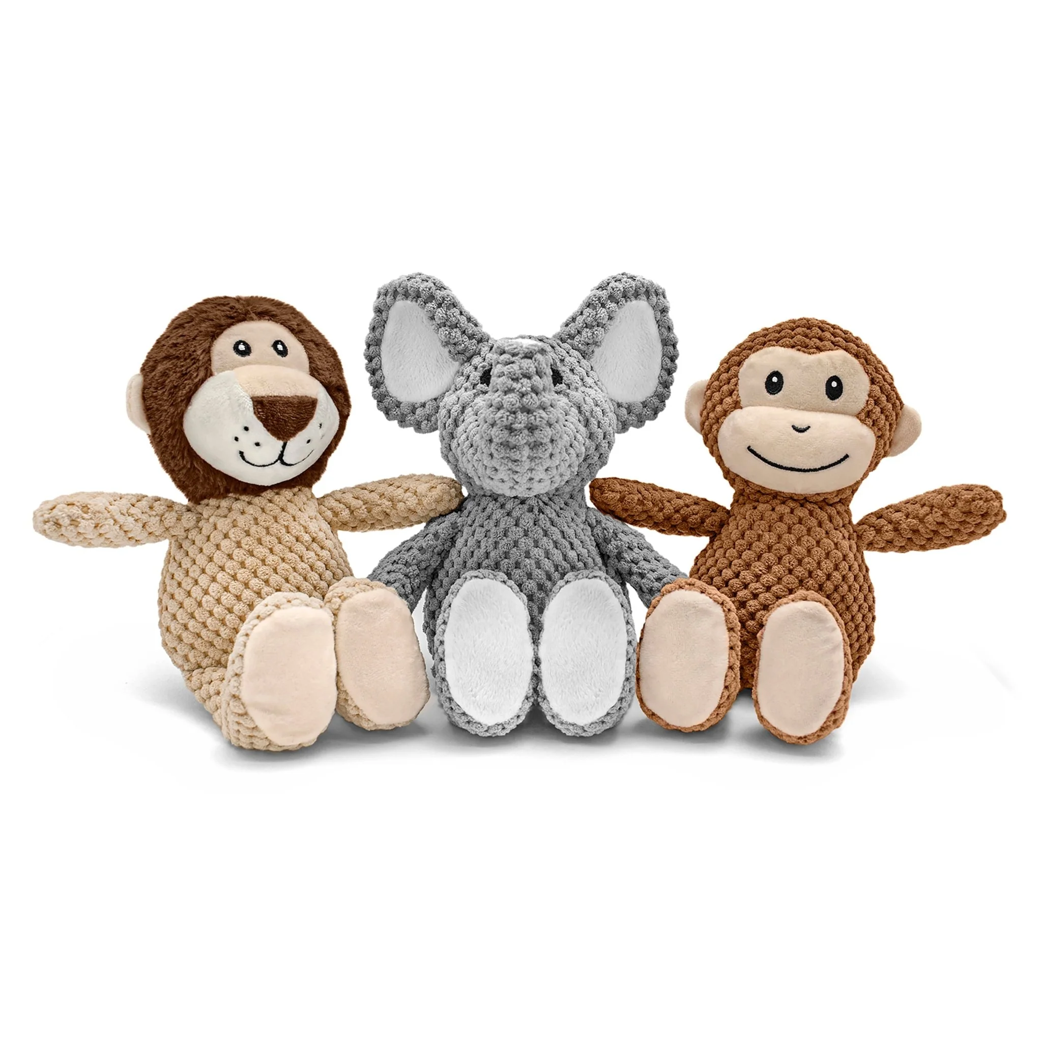 Tuff Plush, Assorted - Elephants, Lions, Monkey - Pet's Shop