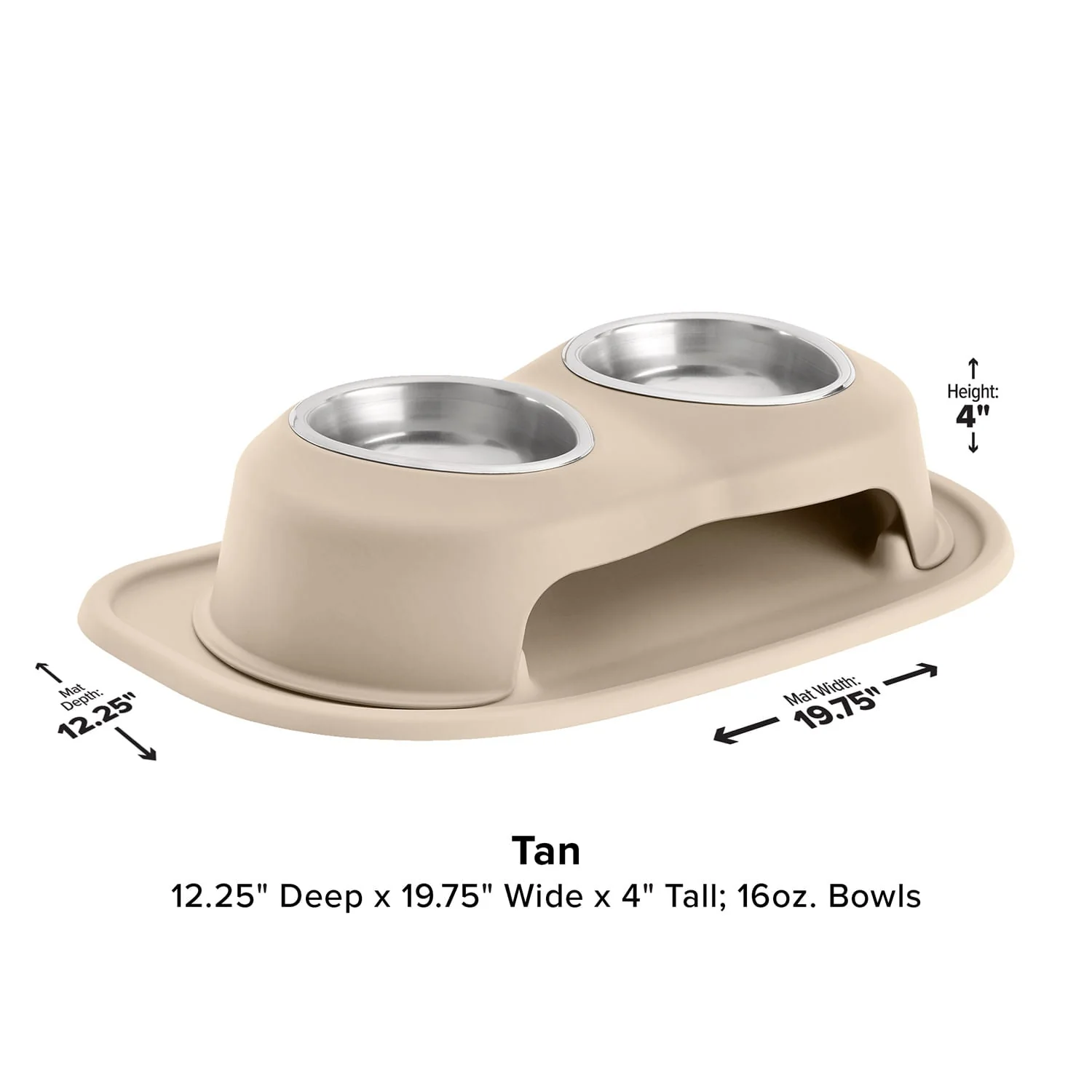 WeatherTech Double High Pet Feeding System, Stainless Steel - Pet's Shop