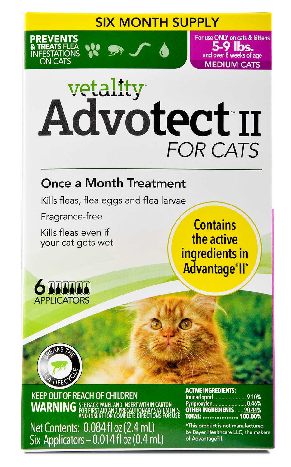 Vetality Advotect II for Cats, 6 pack - Pet's Shop