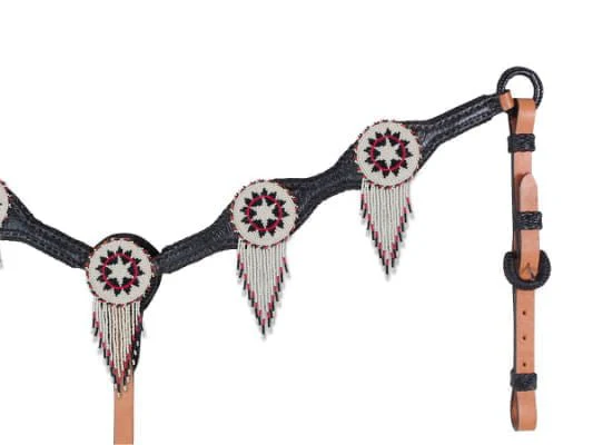 Alamo Saddlery Beaded Concho with Fringe Tack - Pet's Shop