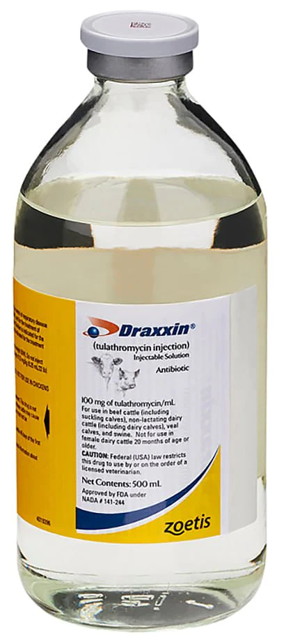 Rx Draxxin (tulathromycin) Injectable Solution for Swine & Cattle, 100 mg/mL - Pet's Shop