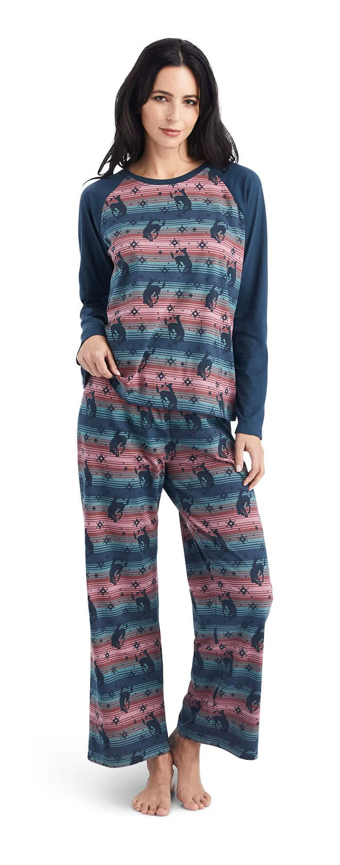 Ariat Women's Pajama Set, Bucking Serape - Pet's Shop