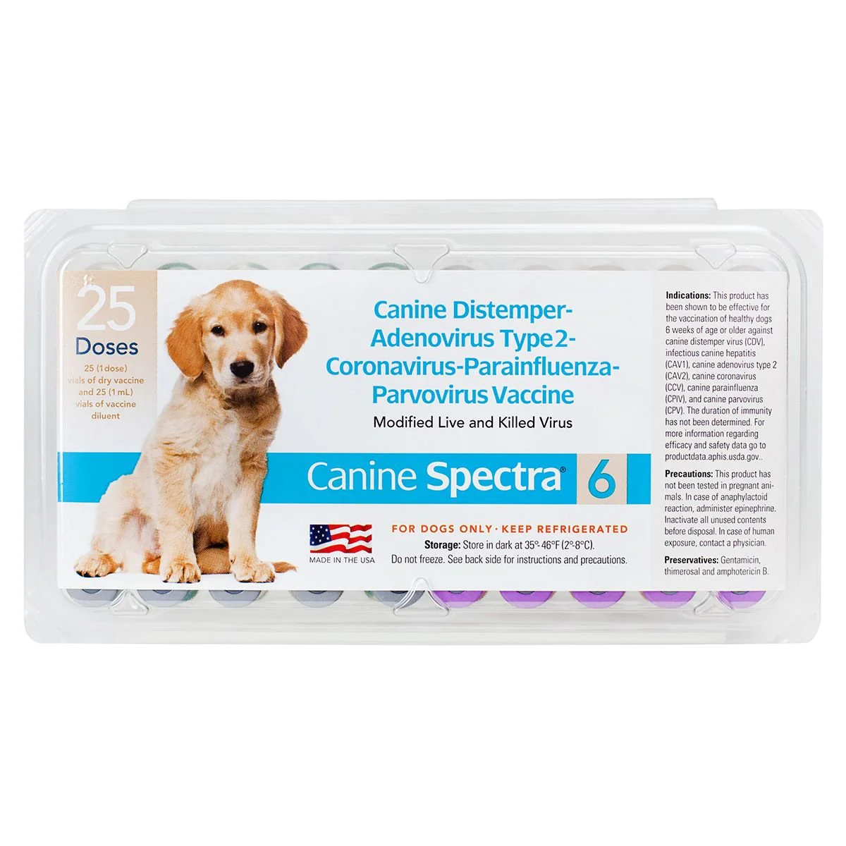 Canine Spectra 6 Dog Vaccine, 25 dose - Pet's Shop