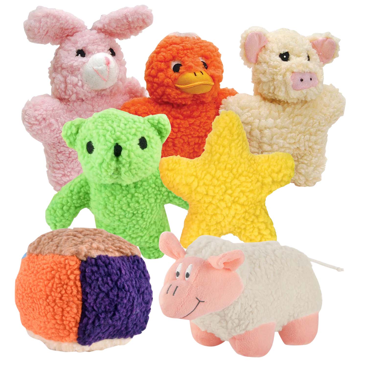Fleece Toys Share the Love, 7 Piece Kit - Pet's Shop