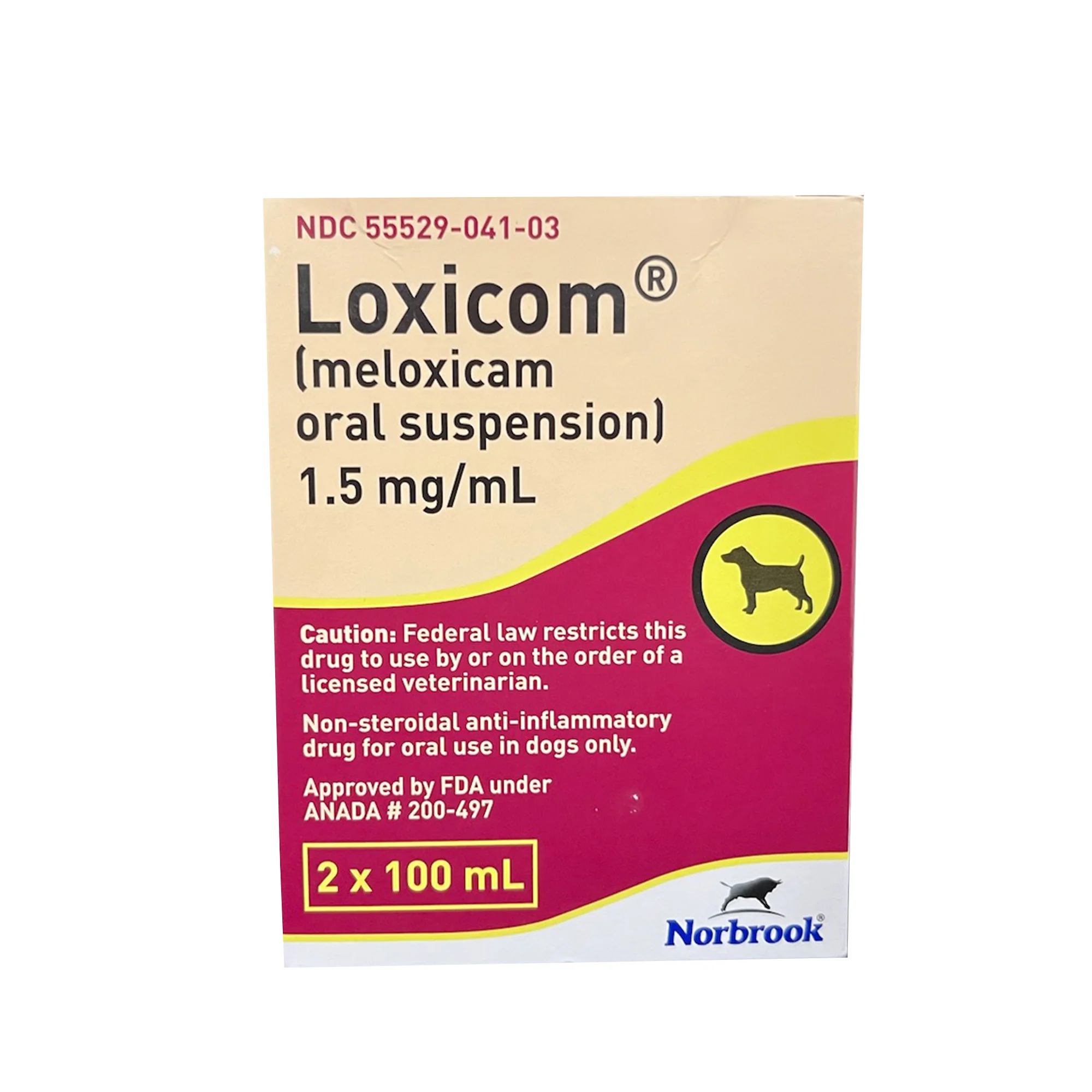 Rx Loxicom (meloxicam) Oral Suspension for Dogs, 1.5mg/mL, 2 x 100ml - Pet's Shop
