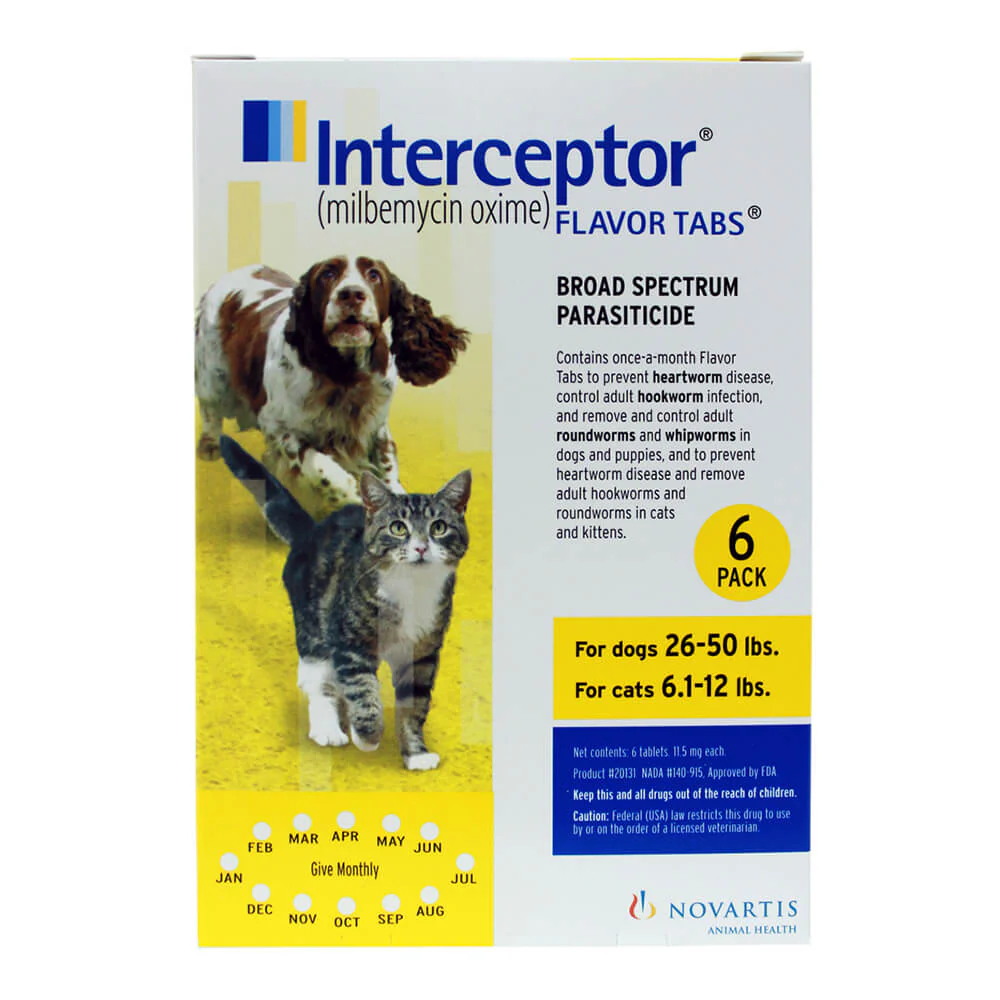 Rx Interceptor Tablets for Dogs & Cats - Pet's Shop