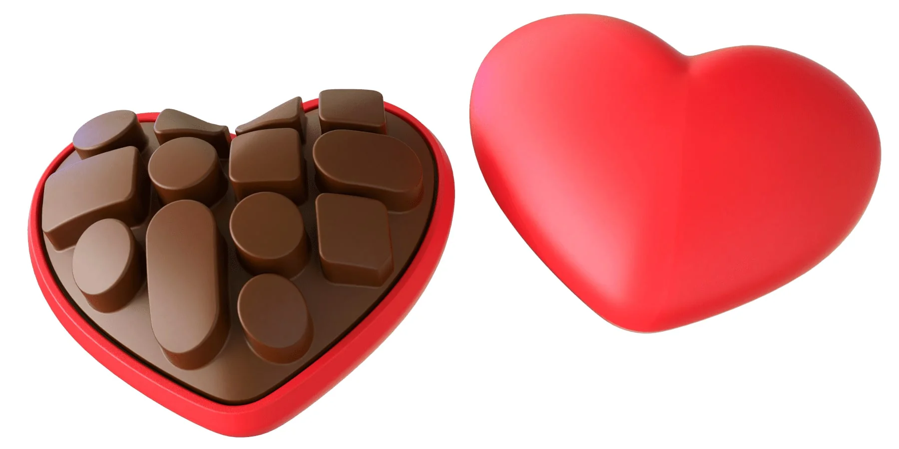 Chocolate Heart Chew Toy, Each - Pet's Shop