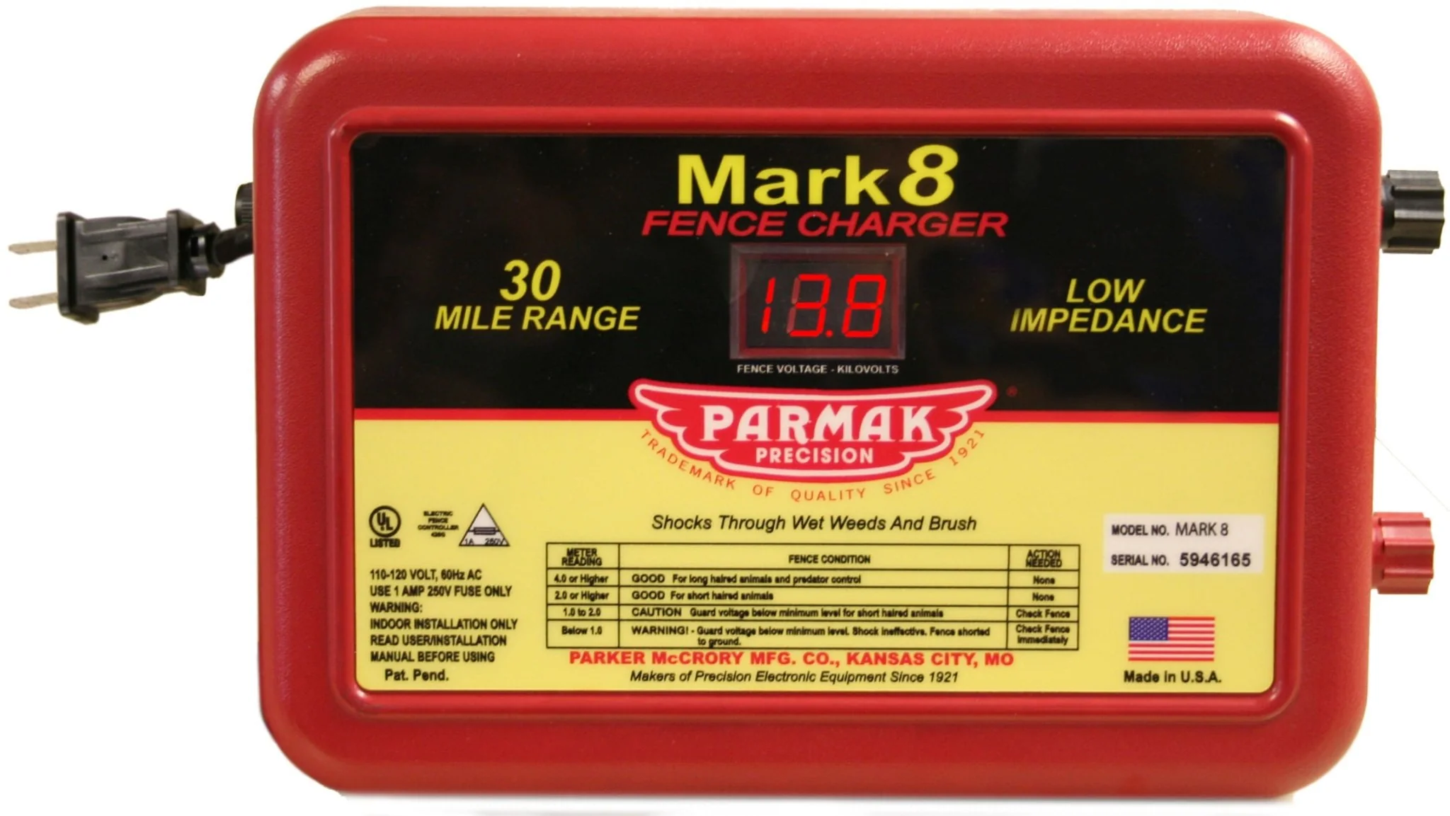 Parmak Mark 8 Fence Charger - Pet's Shop
