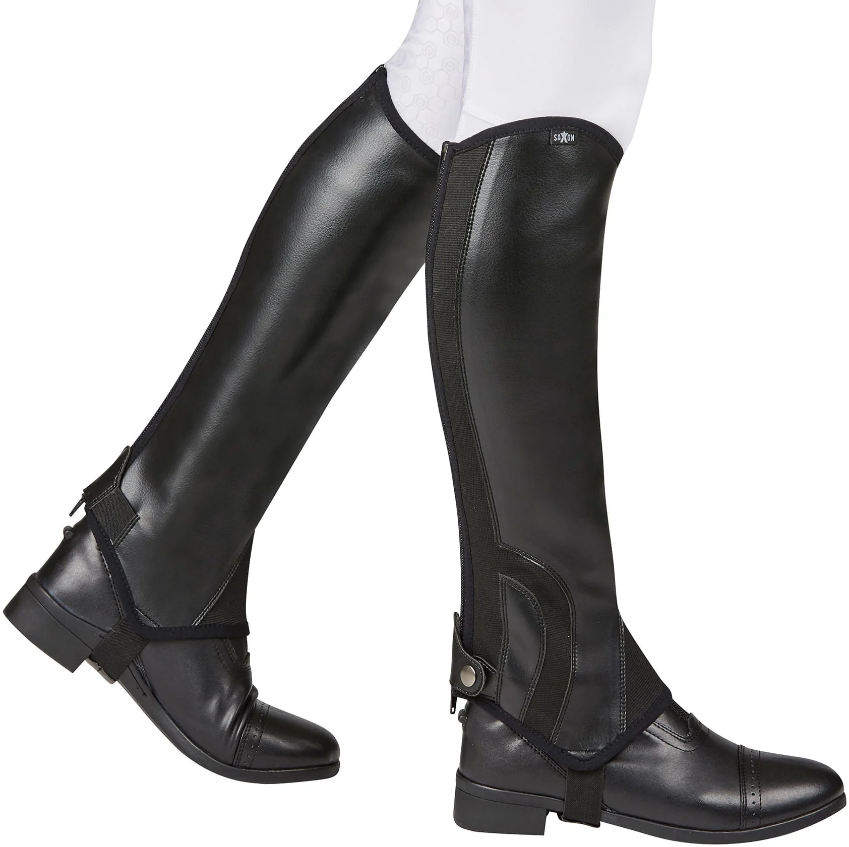 Saxon Syntovia Half Chaps, Ladies, Black - Pet's Shop