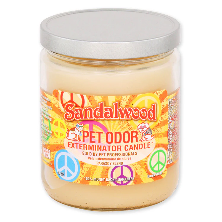Pet Odor Exterminator Candle, Sandalwood, 13 oz - Pet's Shop