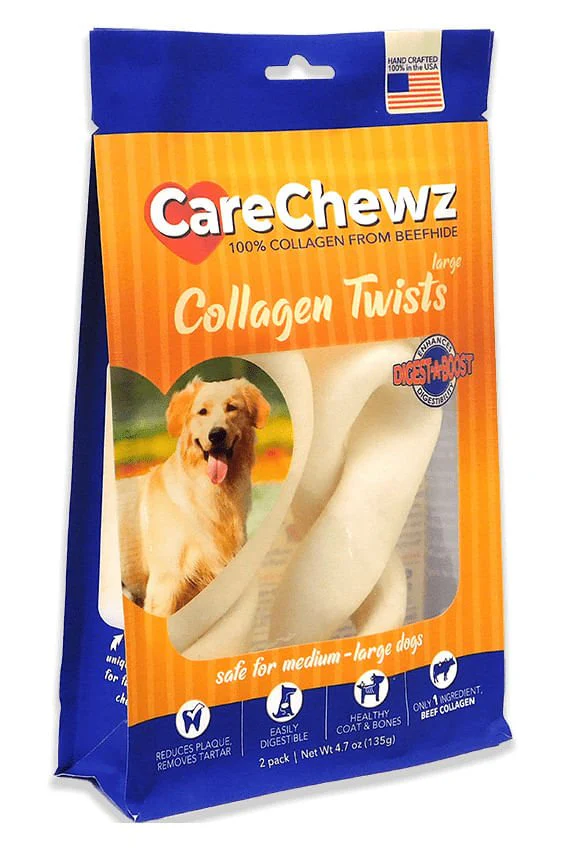 CareChewz Collagen Twists, 2 pack - Pet's Shop