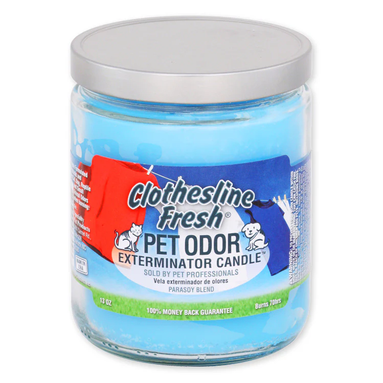 Pet Odor Exterminator Candle, Clothesline Fresh - Pet's Shop