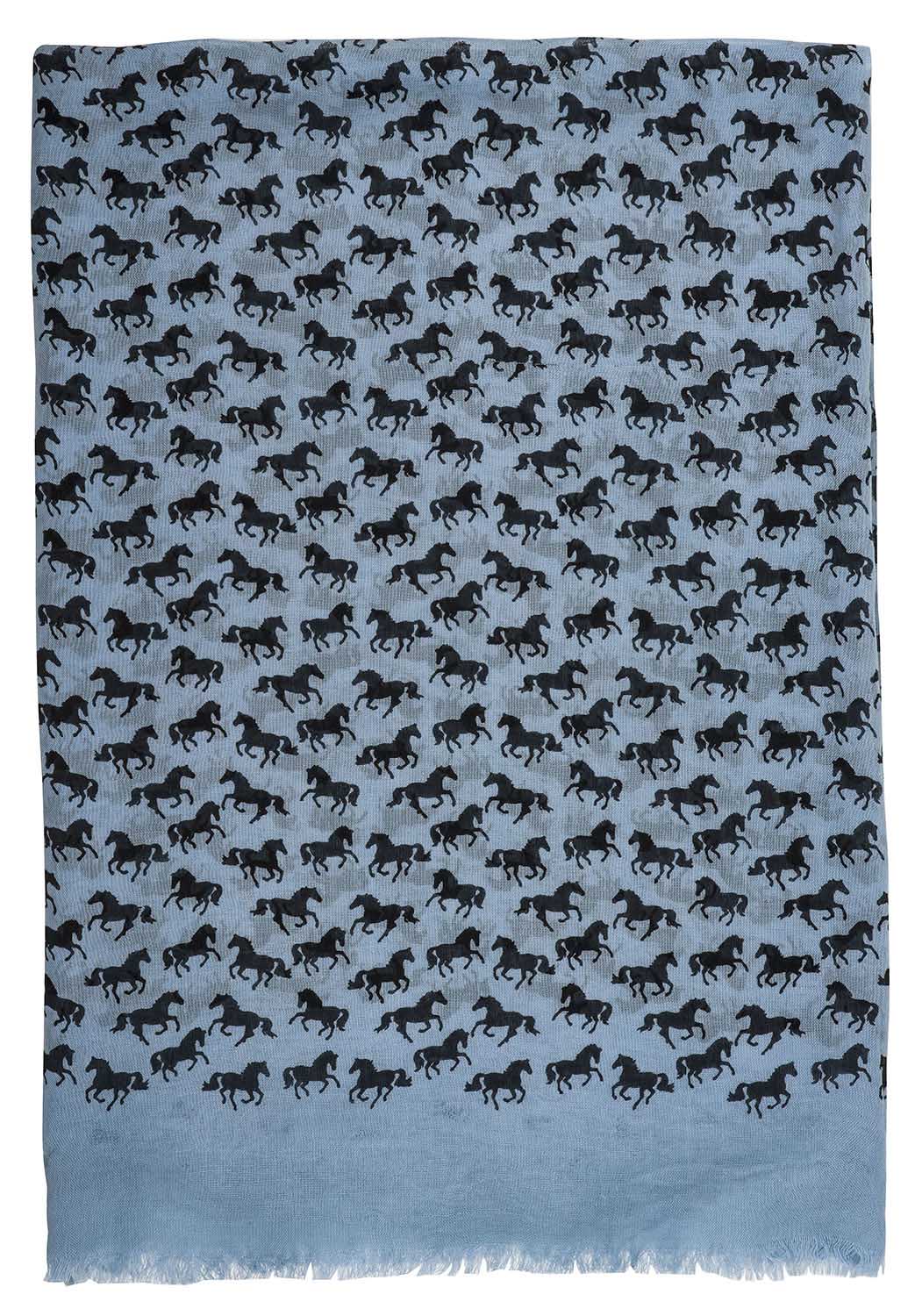 Lila Horse Silhouettes Scarf - Pet's Shop