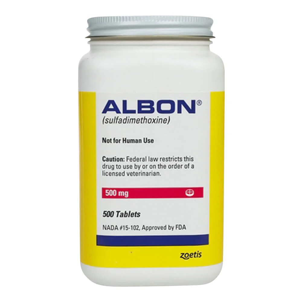 Rx Albon (sulfadimethoxine) Tablets for Dogs & Cats - Pet's Shop