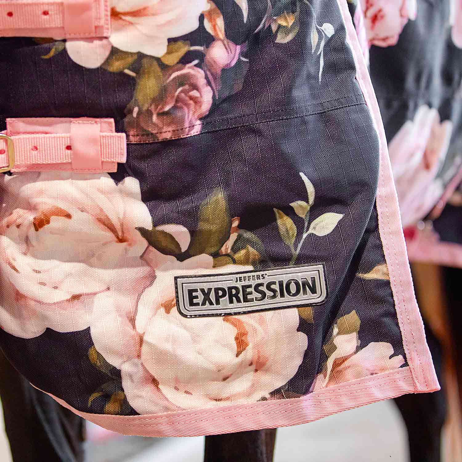 Expression 1200 Denier Standard Neck Turnout Blanket, 240 Gram, Rose Garden - Pet's Shop