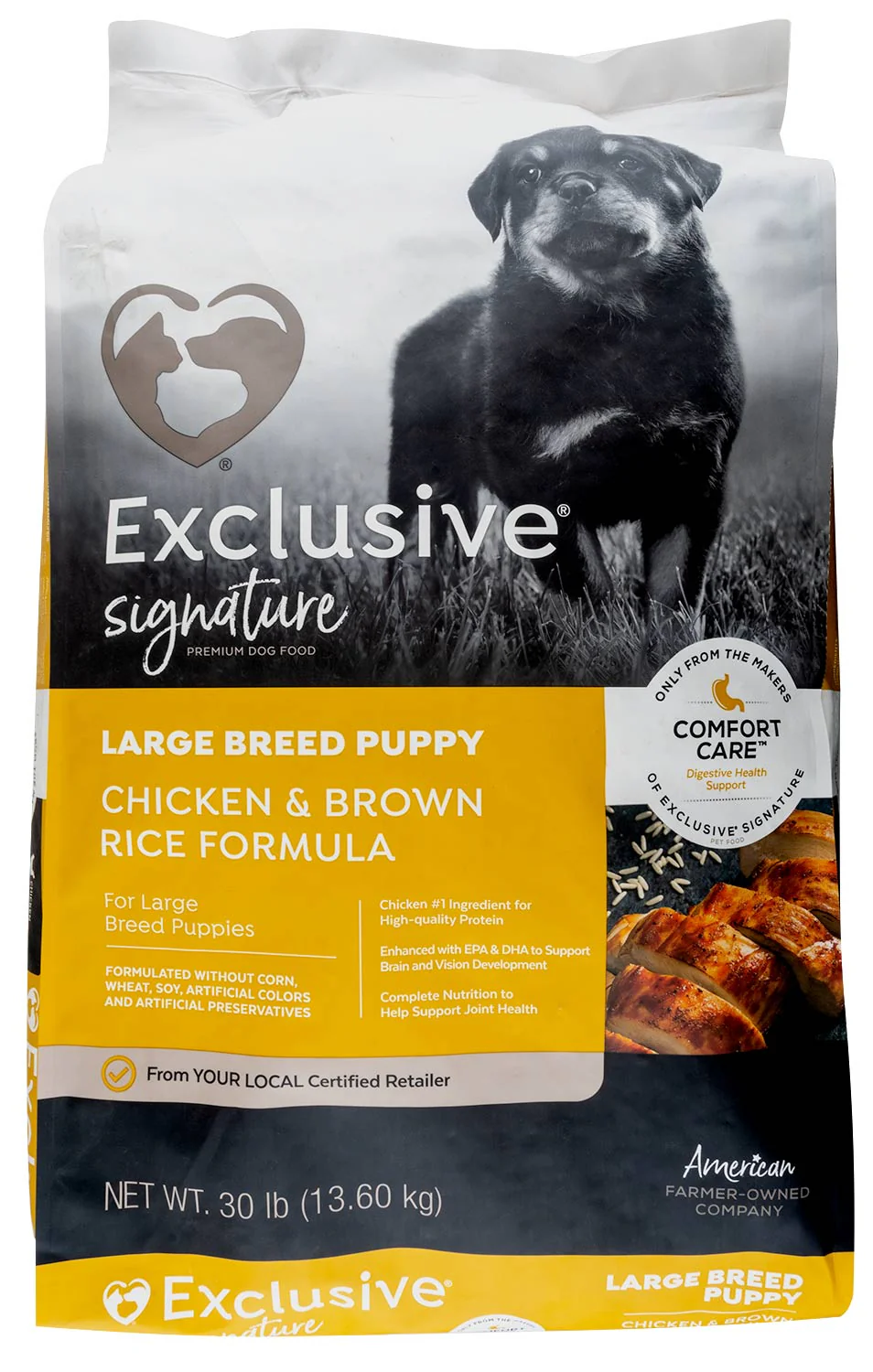 Purina Exclusive Large Breed Puppy Food, Chicken/Brown Rice - Pet's Shop