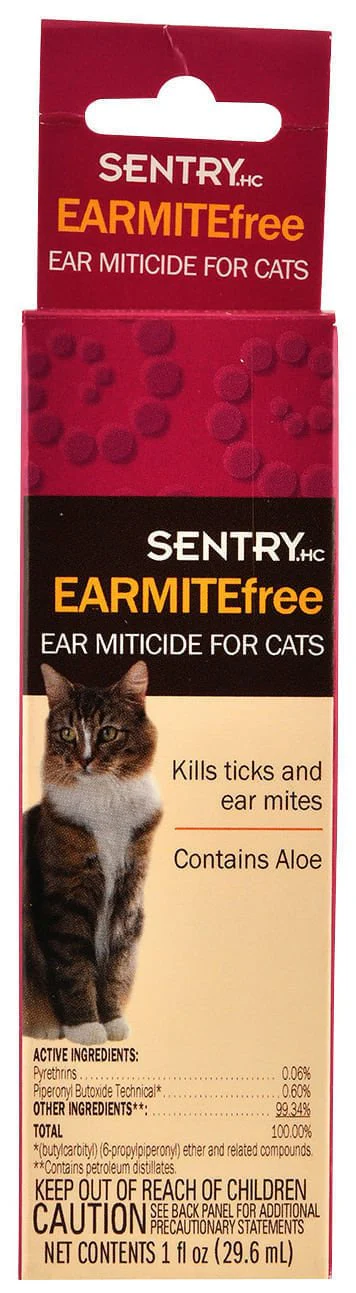 Sentry Earmite Free Ear Miticide for Cats - Pet's Shop