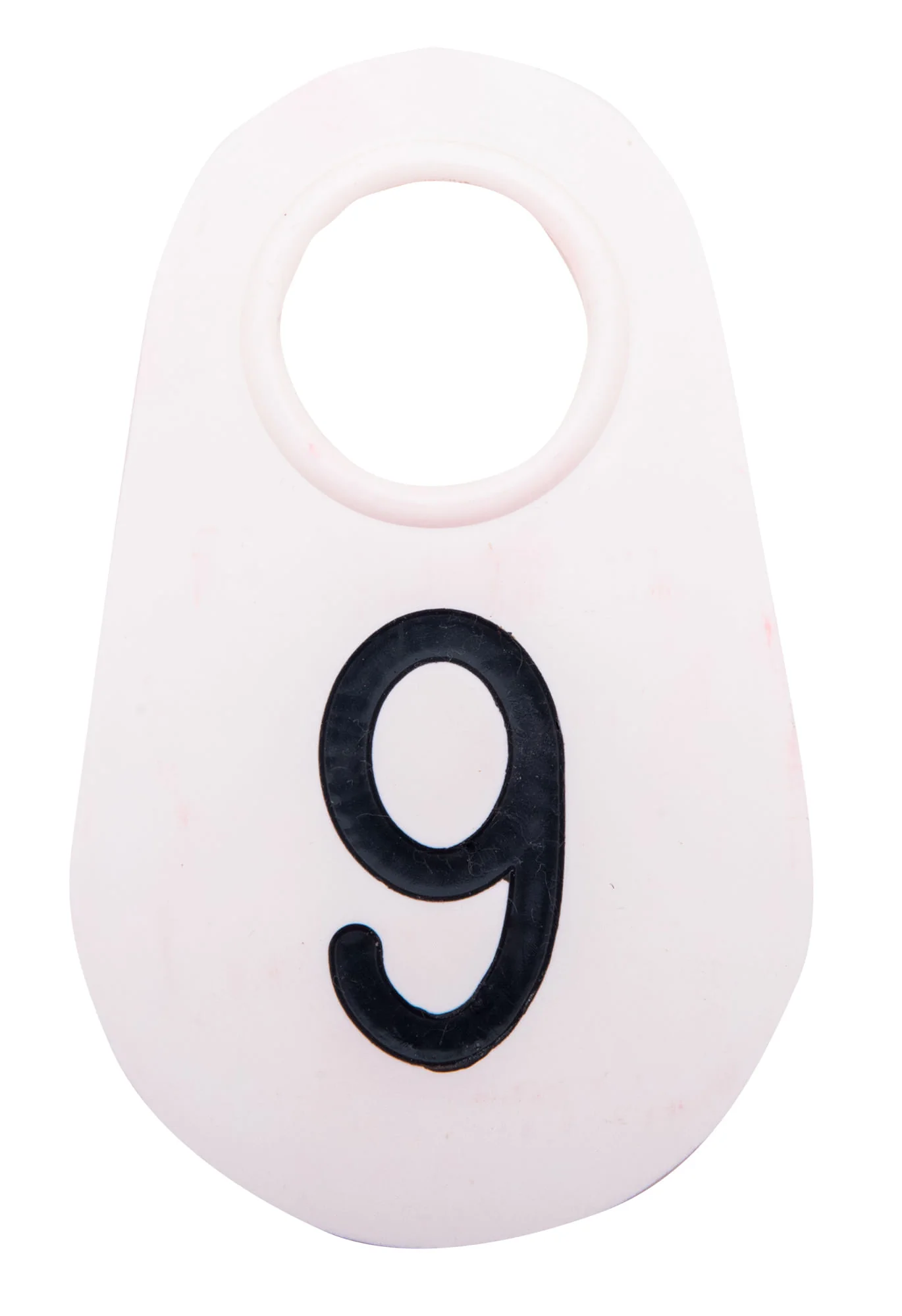 Bock's White Nylon Numbered Identification Tags, 1-100, Single Tag - Pet's Shop