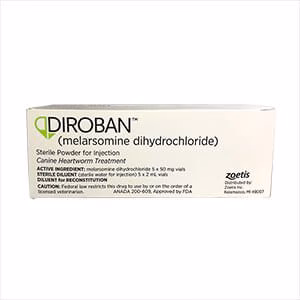 Rx Diroban (melarsomine dihydrochloride) Canine Heartworm Treatment, 5 x 50mg Vials - Pet's Shop
