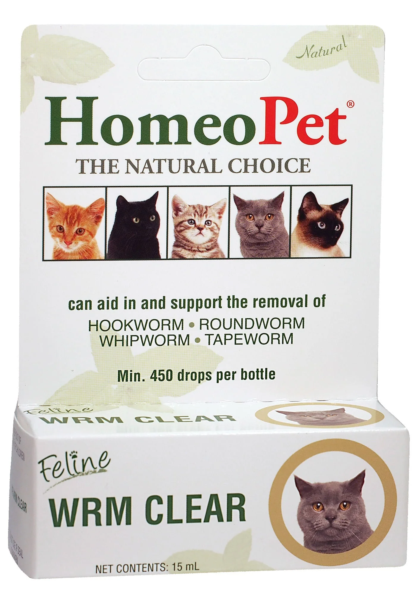 HomeoPet Feline Wrm Clear, 15 mL - Pet's Shop