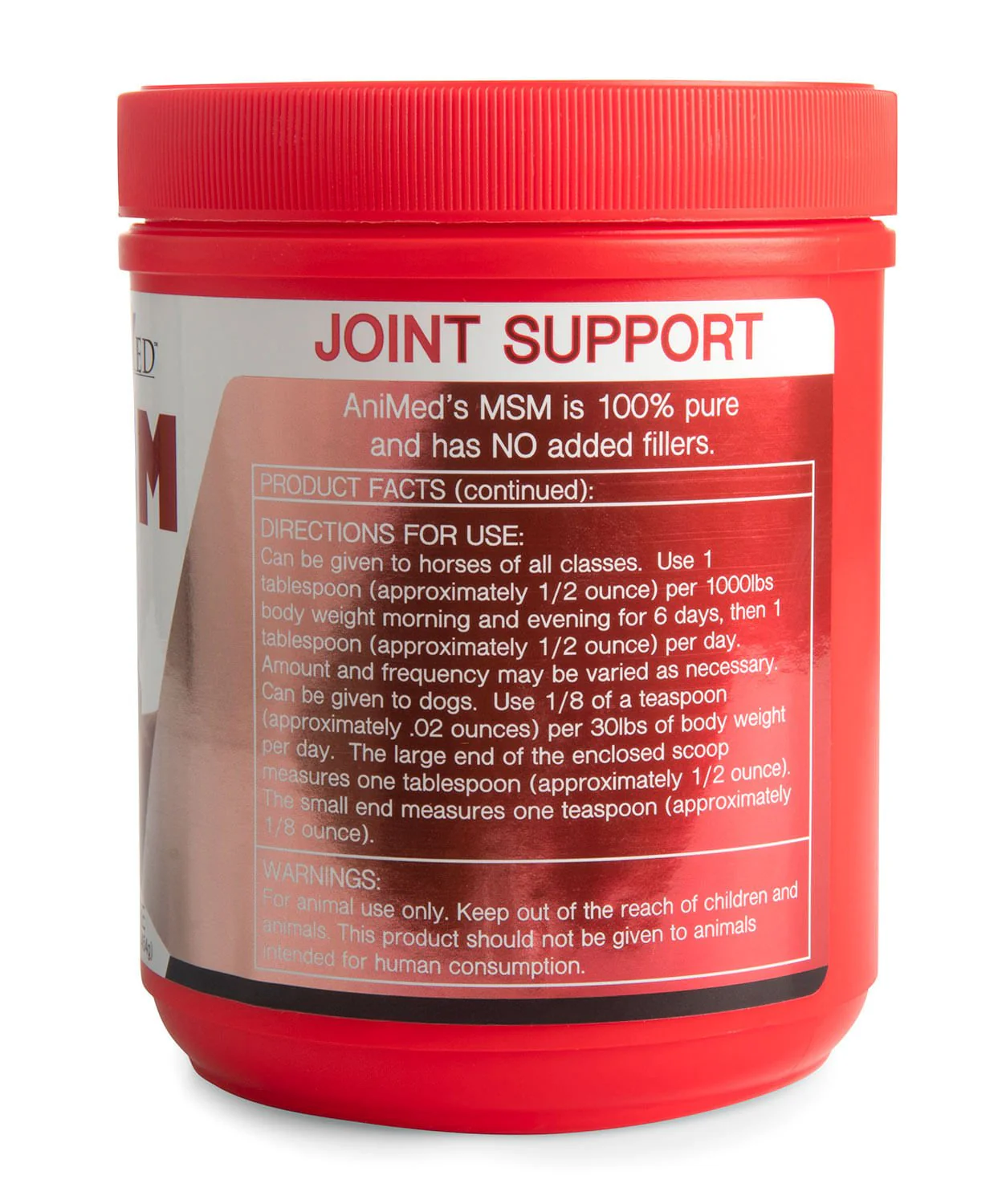 AniMed Pure MSM Joint Supplement for Horses - Pet's Shop