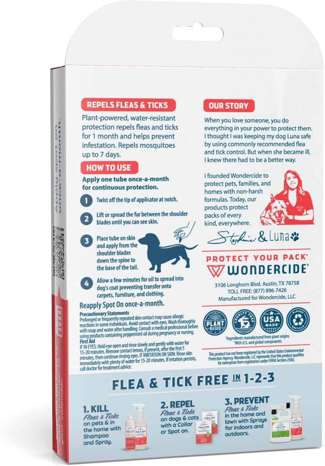Wondercide Flea & Tick Spot On for Dogs, Peppermint - Pet's Shop