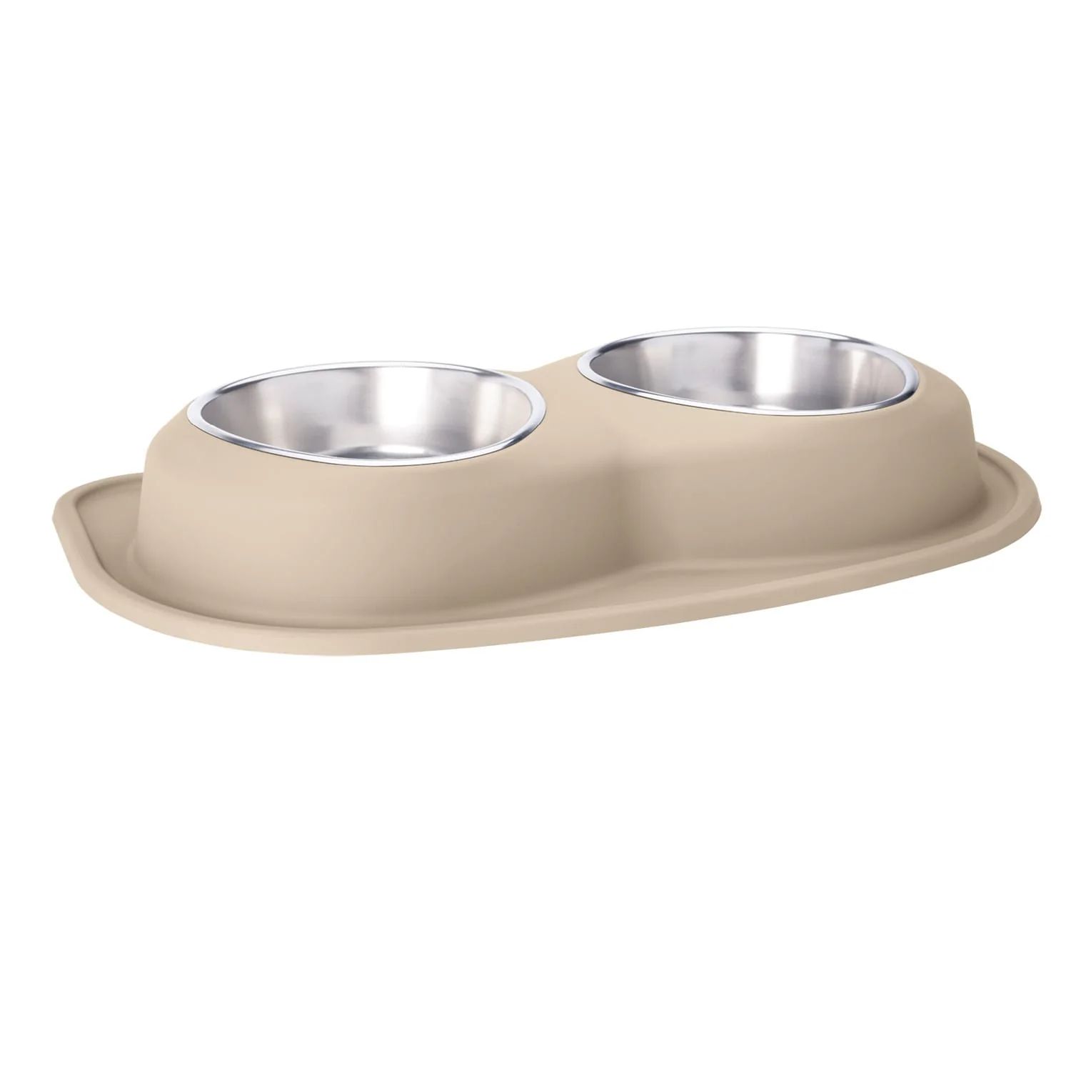 WeatherTech Double Low Pet Feeding System, Stainless Steel - Pet's Shop