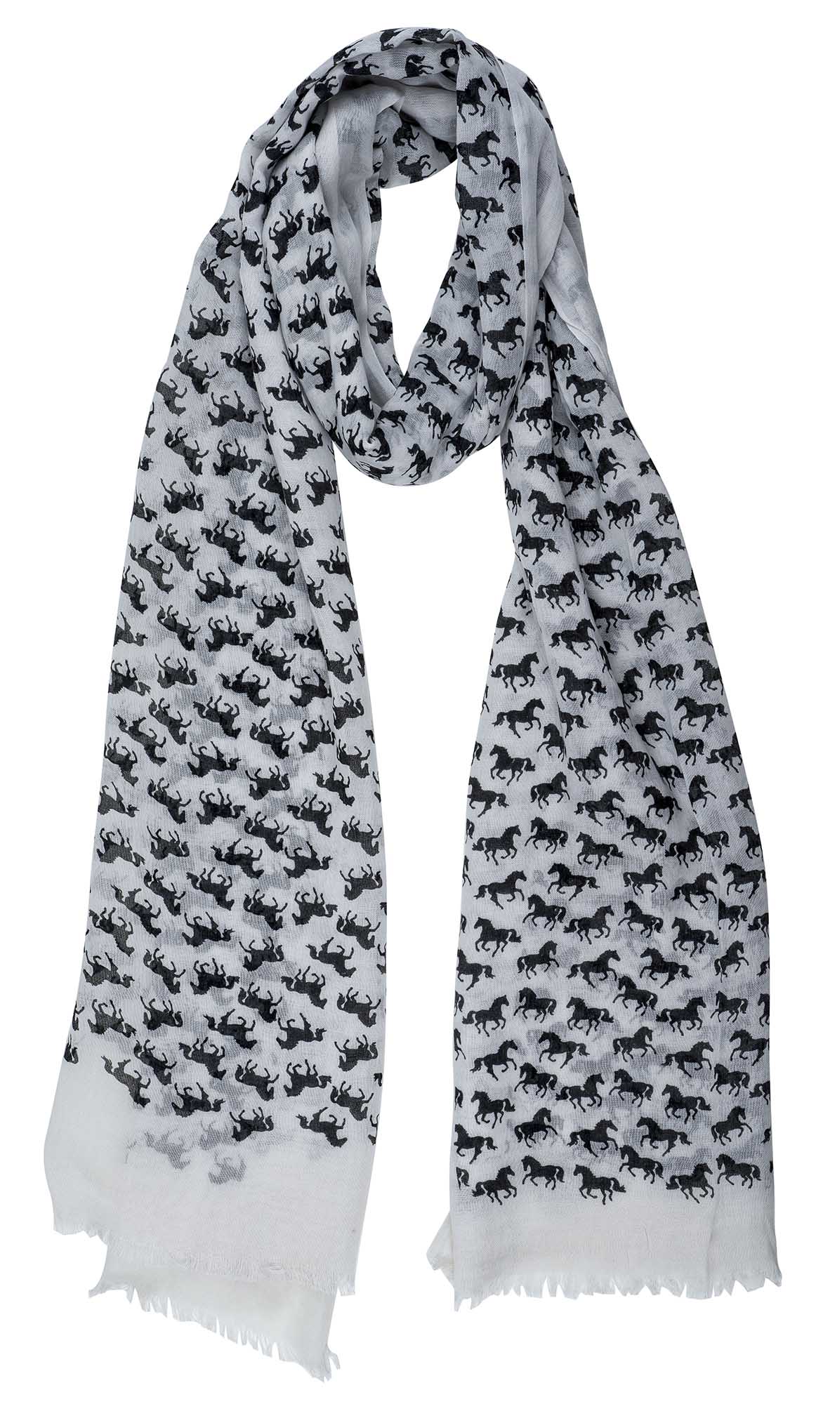 Lila Horse Silhouettes Scarf - Pet's Shop