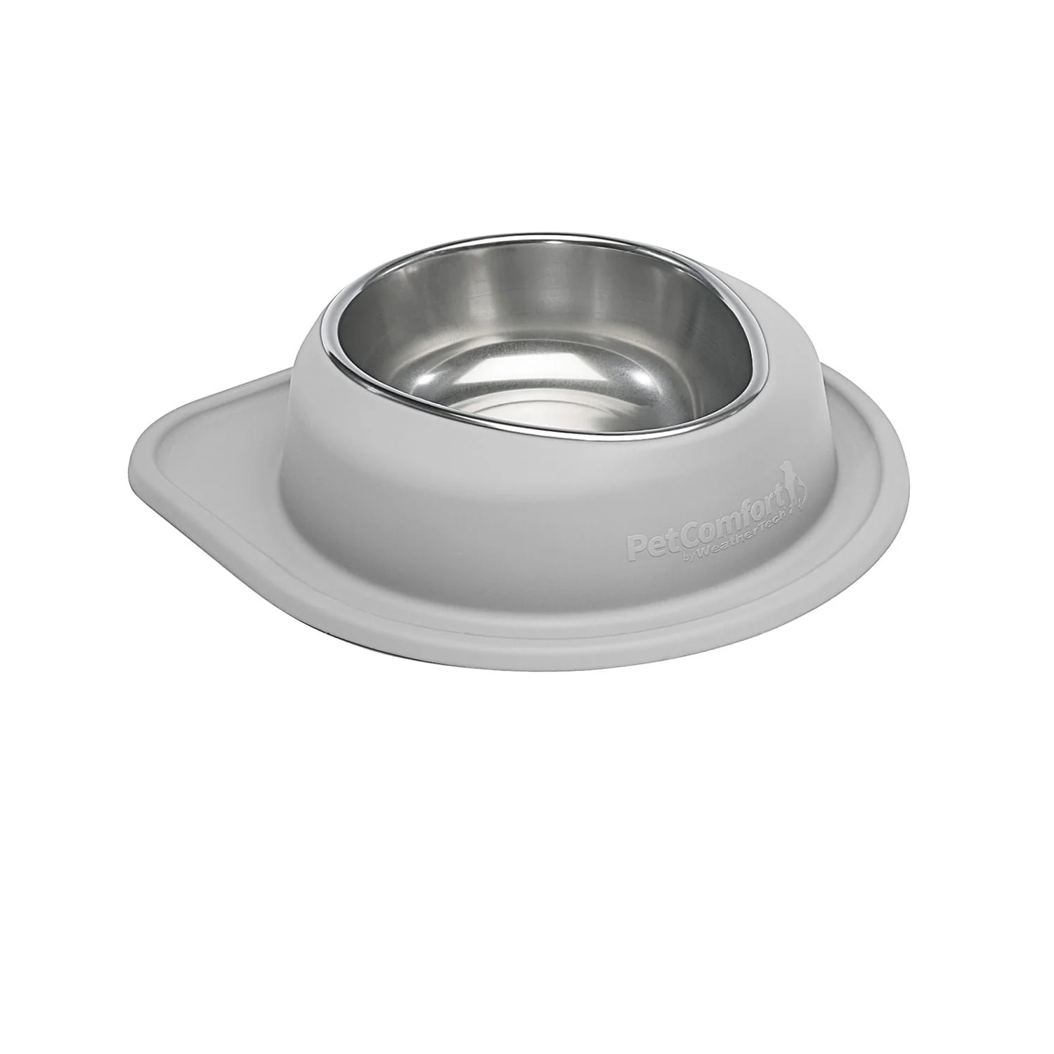 WeatherTech Single Low Pet Feeding System, Stainless Steel - Pet's Shop