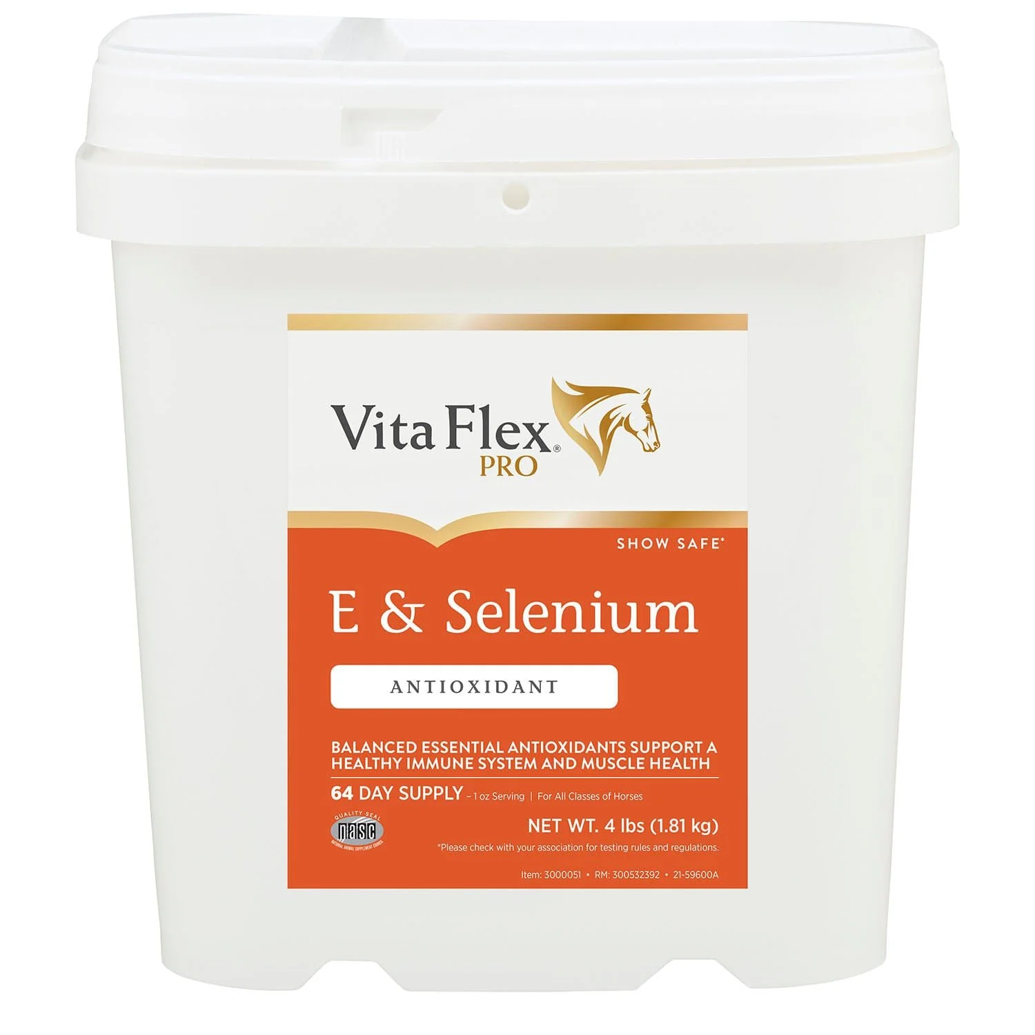 Vita Flex E and Selenium Supplement for Horses, Balanced Essential Antioxidants - Pet's Shop